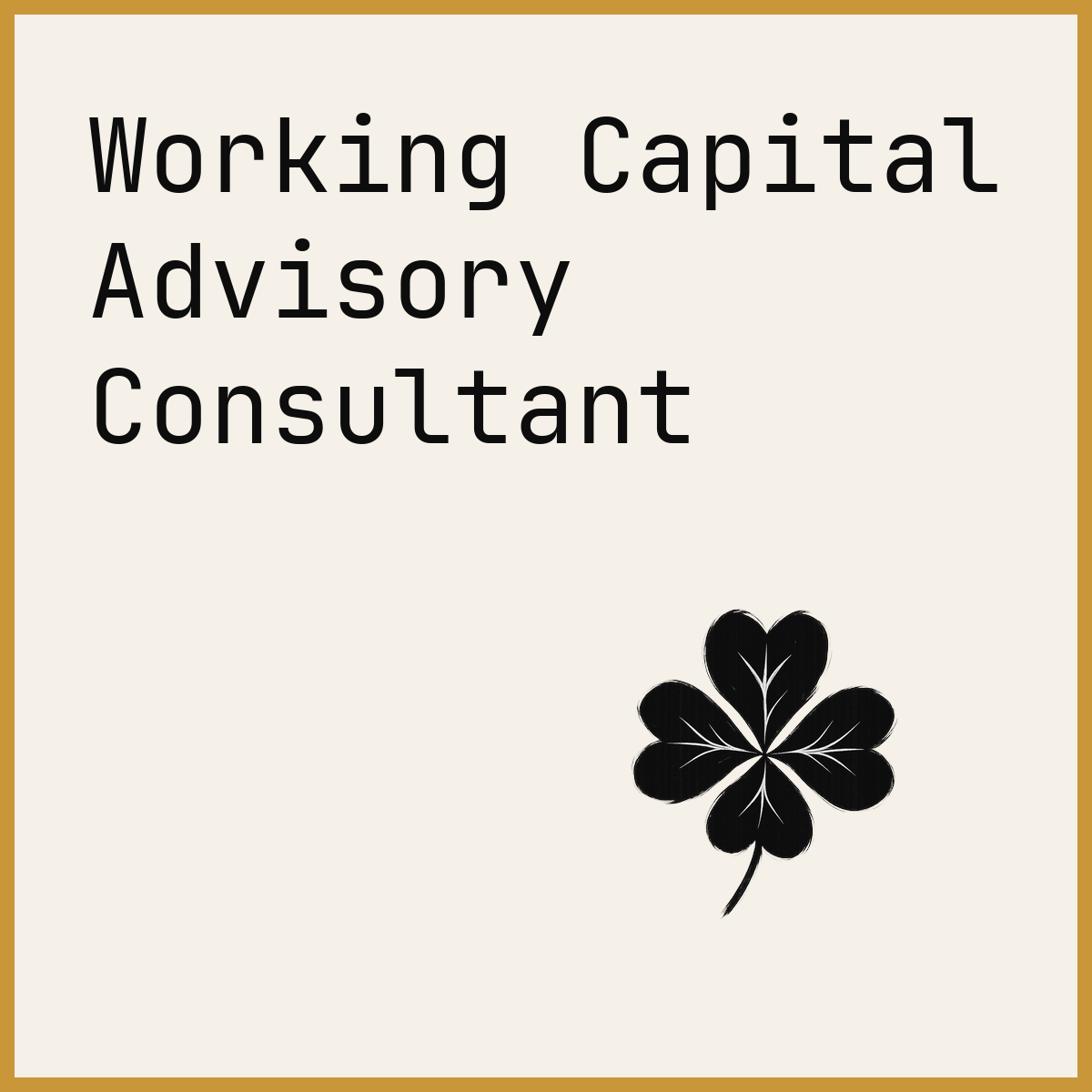 Working Capital Advisory Consultant
